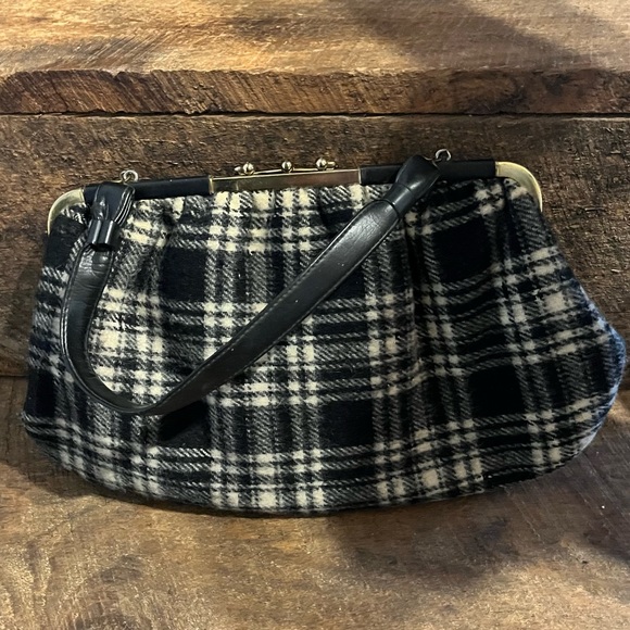 Vintage flannel clutch - Picture 3 of 7